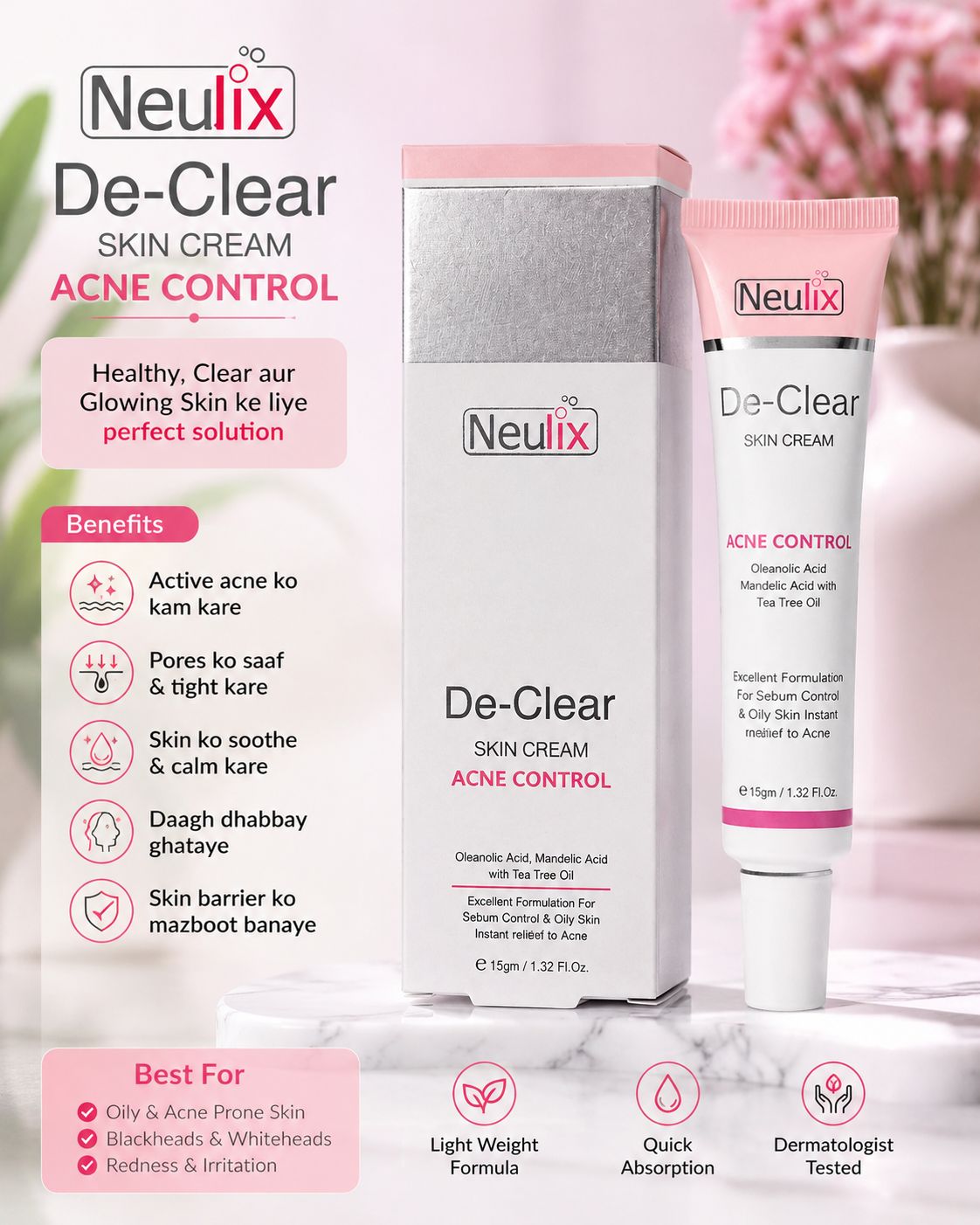 De clear Anti Acne Cream