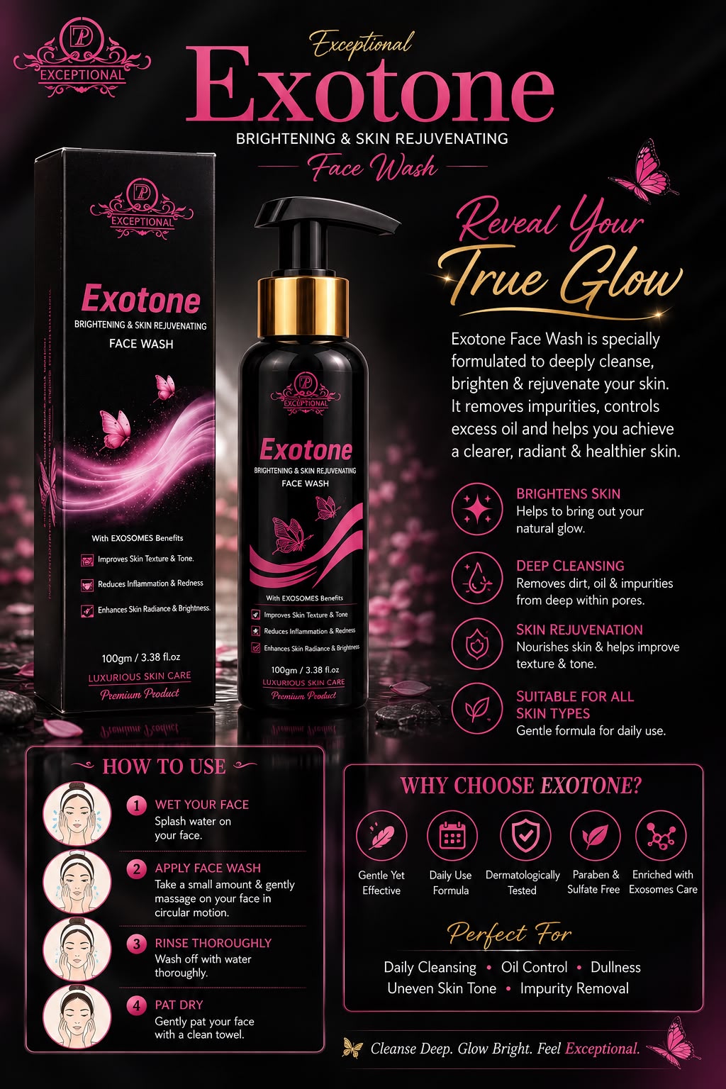 Exotone
Brightening & Skin Rejuvenating
Face Wash