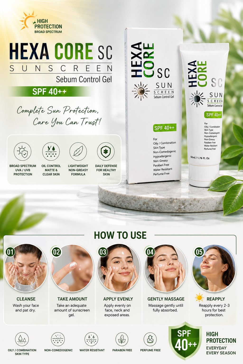 Hexa core sc gel
