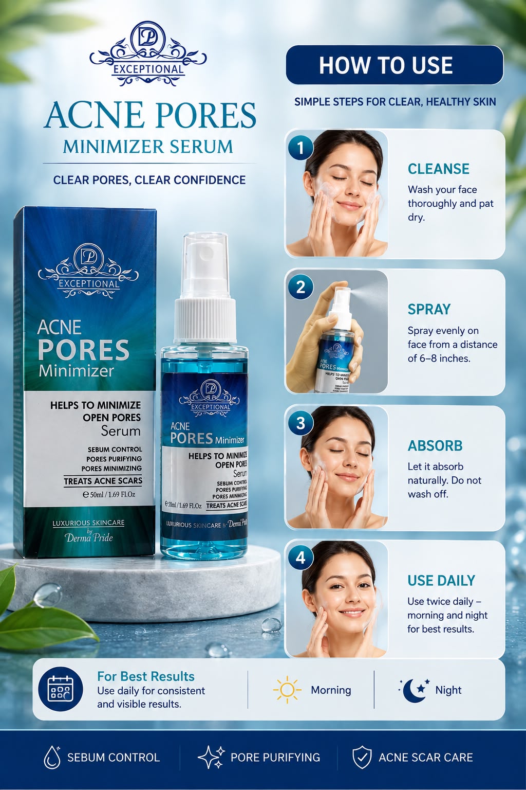 Acne Pores Minimizer Serum spray