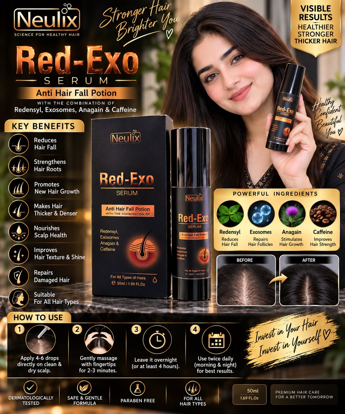 Red-Exo hair serum